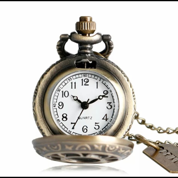 Vintage Alice in Wonderland Pocket Watch Necklace - Picture 3 of 14